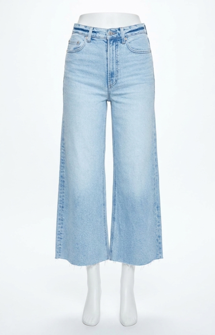 NEW PISTOLA lana crop high rise extra wide leg jeans in blase